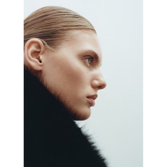 NEW MANGO Manteco wool coat detachable fur collar BLACK SIZE XXS /100%AUTHENTIC - Picture 12 of 13